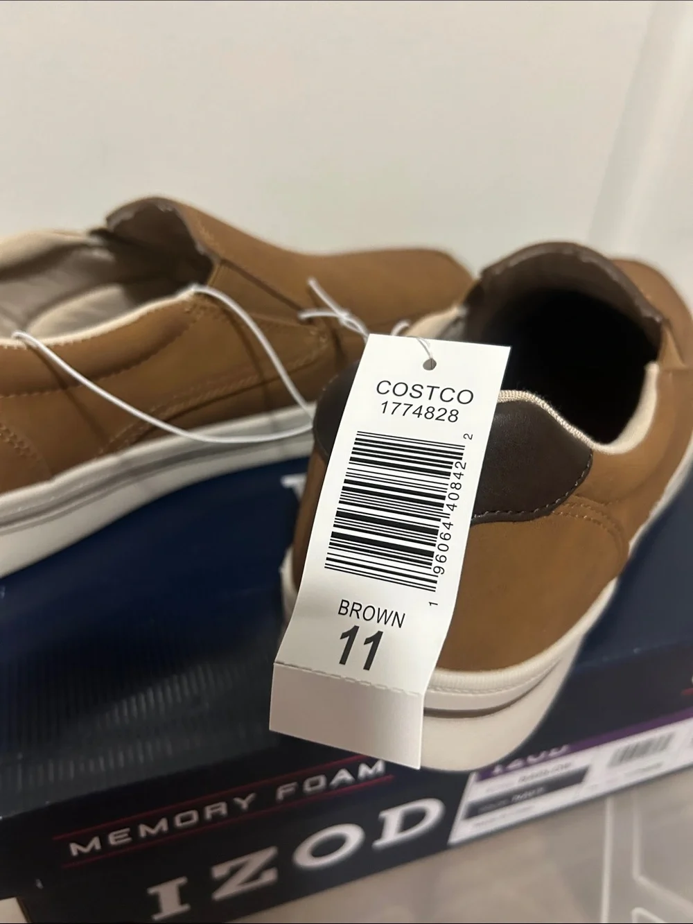Izod brown slip ons
